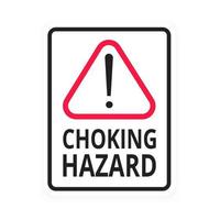 Choking hazard forbidden sign sticker not suitable for children under 3 years isolated on white background. vector