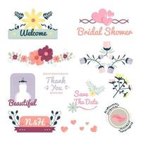 bridal shower vector element