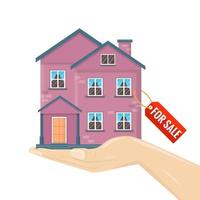 house for sale illustration vector