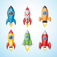 rocket vector illustration in realistic style