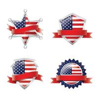 USA badge in realistic vector