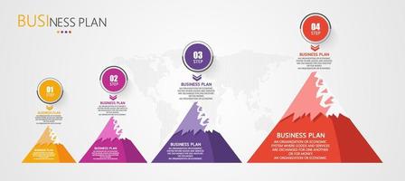 timeline infographic template Presentation business idea with icons, options or steps. infographics for business ideas Can be used for data graphics, flowcharts, websites, banners. vector