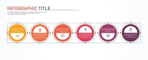 idea de negocio de presentación de plantilla infográfica de línea de tiempo con iconos, opciones o pasos. las infografías para ideas de negocios se pueden usar para gráficos de datos, diagramas de flujo, sitios web, pancartas. vector