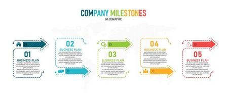 timeline infographic template Presentation business idea with icons, options or steps. infographics for business ideas Can be used for data graphics, flowcharts, websites, banners. vector