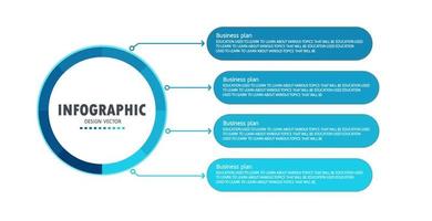 idea de negocio de presentación de plantilla infográfica de línea de tiempo con iconos, opciones o pasos. las infografías para ideas de negocios se pueden usar para gráficos de datos, diagramas de flujo, sitios web, pancartas. vector