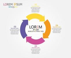 idea de negocio de presentación de plantilla infográfica de línea de tiempo con iconos, opciones o pasos. las infografías para ideas de negocios se pueden usar para gráficos de datos, diagramas de flujo, sitios web, pancartas. vector