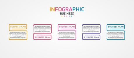 timeline infographic template Presentation business idea with icons, options or steps. infographics for business ideas Can be used for data graphics, flowcharts, websites, banners. vector