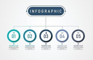 timeline infographic template Presentation business idea with icons, options or steps. infographics for business ideas Can be used for data graphics, flowcharts, websites, banners. vector