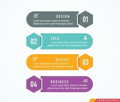 idea de negocio de presentación de plantilla infográfica de línea de tiempo con iconos, opciones o pasos. las infografías para ideas de negocios se pueden usar para gráficos de datos, diagramas de flujo, sitios web, pancartas. vector