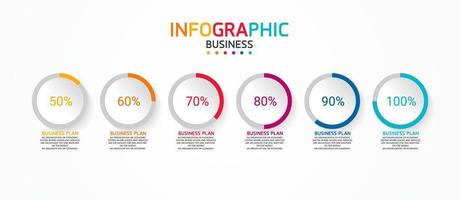 timeline infographic template Presentation business idea with icons, options or steps. infographics for business ideas Can be used for data graphics, flowcharts, websites, banners. vector