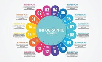 idea de negocio de presentación de plantilla infográfica de línea de tiempo con iconos, opciones o pasos. las infografías para ideas de negocios se pueden usar para gráficos de datos, diagramas de flujo, sitios web, pancartas. vector