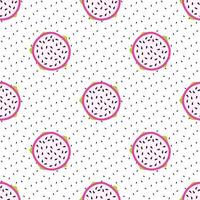Seamless pattern with pitaya. Dragonfruit. Vector illustration.