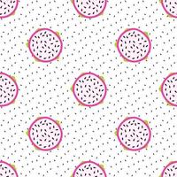 Seamless pattern with pitaya. Dragonfruit. Vector illustration.