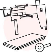 Carpet embroidery gun icon vector