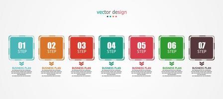 idea de negocio de presentación de plantilla infográfica de línea de tiempo con iconos, opciones o pasos. las infografías para ideas de negocios se pueden usar para gráficos de datos, diagramas de flujo, sitios web, pancartas. vector