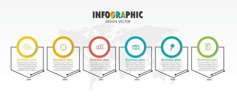 timeline infographic template Presentation business idea with icons, options or steps. infographics for business ideas Can be used for data graphics, flowcharts, websites, banners. vector