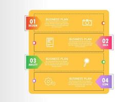 timeline infographic template Presentation business idea with icons, options or steps. infographics for business ideas Can be used for data graphics, flowcharts, websites, banners. vector