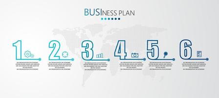 idea de negocio de presentación de plantilla infográfica de línea de tiempo con iconos, opciones o pasos. las infografías para ideas de negocios se pueden usar para gráficos de datos, diagramas de flujo, sitios web, pancartas. vector