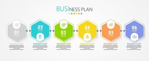 timeline infographic template Presentation business idea with icons, options or steps. infographics for business ideas Can be used for data graphics, flowcharts, websites, banners. vector