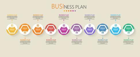 timeline infographic template Presentation business idea with icons, options or steps. infographics for business ideas Can be used for data graphics, flowcharts, websites, banners. vector