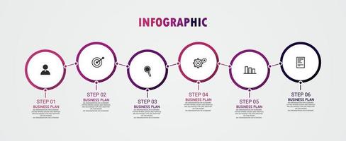 timeline infographic template Presentation business idea with icons, options or steps. infographics for business ideas Can be used for data graphics, flowcharts, websites, banners. vector