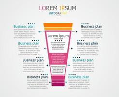 timeline infographic template Presentation business idea with icons, options or steps. infographics for business ideas Can be used for data graphics, flowcharts, websites, banners. vector