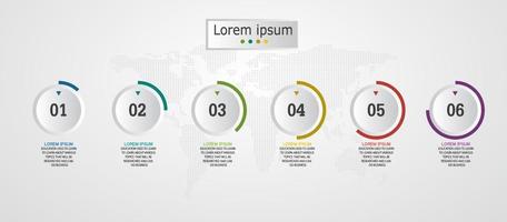 timeline infographic template Presentation business idea with icons, options or steps. infographics for business ideas Can be used for data graphics, flowcharts, websites, banners. vector