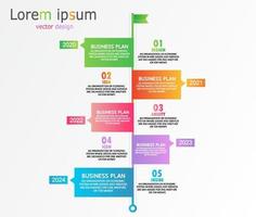 plantilla de etiqueta de infografía vectorial con opciones de icono o infografía de pasos para presentaciones de ideas de negocios que se puede utilizar para gráficos de información, presentaciones, sitios web, banners, medios impresos. vector