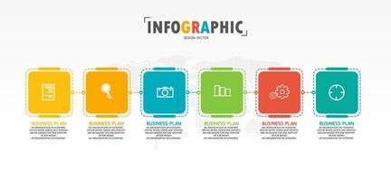 timeline infographic template Presentation business idea with icons, options or steps. infographics for business ideas Can be used for data graphics, flowcharts, websites, banners. vector