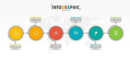 timeline infographic template Presentation business idea with icons, options or steps. infographics for business ideas Can be used for data graphics, flowcharts, websites, banners. vector