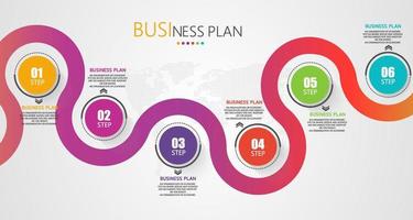 timeline infographic template Presentation business idea with icons, options or steps. infographics for business ideas Can be used for data graphics, flowcharts, websites, banners. vector