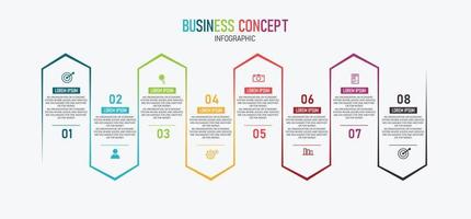 timeline infographic template Presentation business idea with icons, options or steps. infographics for business ideas Can be used for data graphics, flowcharts, websites, banners. vector