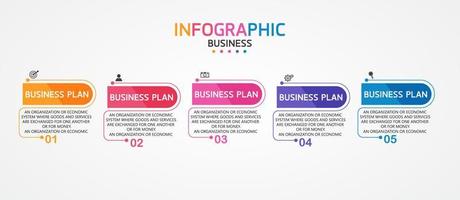 timeline infographic template Presentation business idea with icons, options or steps. infographics for business ideas Can be used for data graphics, flowcharts, websites, banners. vector