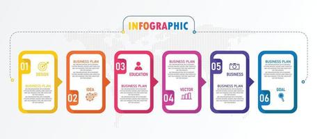 timeline infographic template Presentation business idea with icons, options or steps. infographics for business ideas Can be used for data graphics, flowcharts, websites, banners. vector