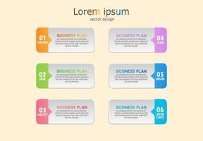 idea de negocio de presentación de plantilla infográfica de línea de tiempo con iconos, opciones o pasos. las infografías para ideas de negocios se pueden usar para gráficos de datos, diagramas de flujo, sitios web, pancartas. vector