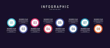 timeline infographic template Presentation business idea with icons, options or steps. infographics for business ideas Can be used for data graphics, flowcharts, websites, banners. vector