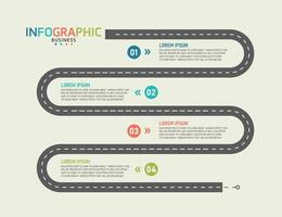 idea de negocio de presentación de plantilla infográfica de línea de tiempo con iconos, opciones o pasos. las infografías para ideas de negocios se pueden usar para gráficos de datos, diagramas de flujo, sitios web, pancartas. vector