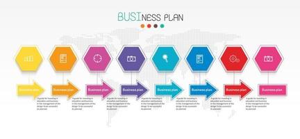 timeline infographic template Presentation business idea with icons, options or steps. infographics for business ideas Can be used for data graphics, flowcharts, websites, banners. vector