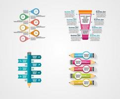 timeline infographic template Presentation business idea with icons, options or steps. infographics for business ideas Can be used for data graphics, flowcharts, websites, banners. vector