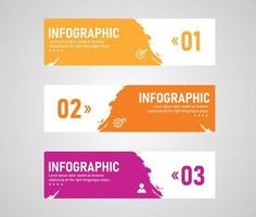 plantilla de etiqueta de infografía vectorial con opciones de icono o infografía de pasos para presentaciones de ideas de negocios que se puede utilizar para gráficos de información, presentaciones, sitios web, banners, medios impresos. vector