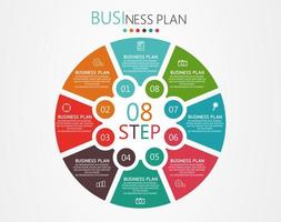 timeline infographic template Presentation business idea with icons, options or steps. infographics for business ideas Can be used for data graphics, flowcharts, websites, banners. vector