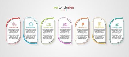 timeline infographic template Presentation business idea with icons, options or steps. infographics for business ideas Can be used for data graphics, flowcharts, websites, banners. vector
