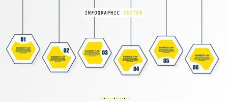 idea de negocio de presentación de plantilla infográfica de línea de tiempo con iconos, opciones o pasos. las infografías para ideas de negocios se pueden usar para gráficos de datos, diagramas de flujo, sitios web, pancartas. vector