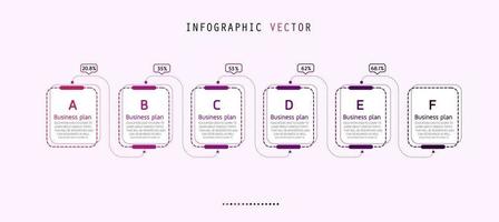 idea de negocio de presentación de plantilla infográfica de línea de tiempo con iconos, opciones o pasos. las infografías para ideas de negocios se pueden usar para gráficos de datos, diagramas de flujo, sitios web, pancartas. vector