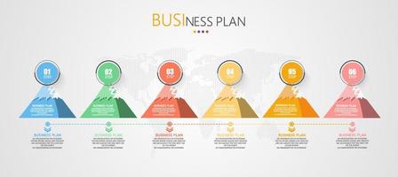 timeline infographic template Presentation business idea with icons, options or steps. infographics for business ideas Can be used for data graphics, flowcharts, websites, banners. vector