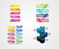 idea de negocio de presentación de plantilla infográfica de línea de tiempo con iconos, opciones o pasos. las infografías para ideas de negocios se pueden usar para gráficos de datos, diagramas de flujo, sitios web, pancartas. vector