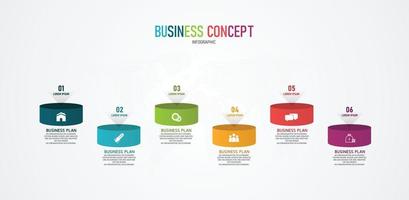 timeline infographic template Presentation business idea with icons, options or steps. infographics for business ideas Can be used for data graphics, flowcharts, websites, banners. vector