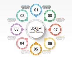 timeline infographic template Presentation business idea with icons, options or steps. infographics for business ideas Can be used for data graphics, flowcharts, websites, banners. vector