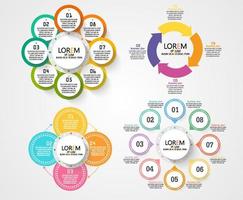 idea de negocio de presentación de plantilla infográfica de línea de tiempo con iconos, opciones o pasos. las infografías para ideas de negocios se pueden usar para gráficos de datos, diagramas de flujo, sitios web, pancartas. vector