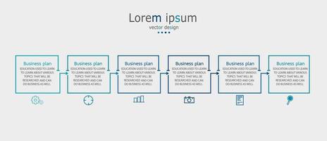 timeline infographic template Presentation business idea with icons, options or steps. infographics for business ideas Can be used for data graphics, flowcharts, websites, banners. vector